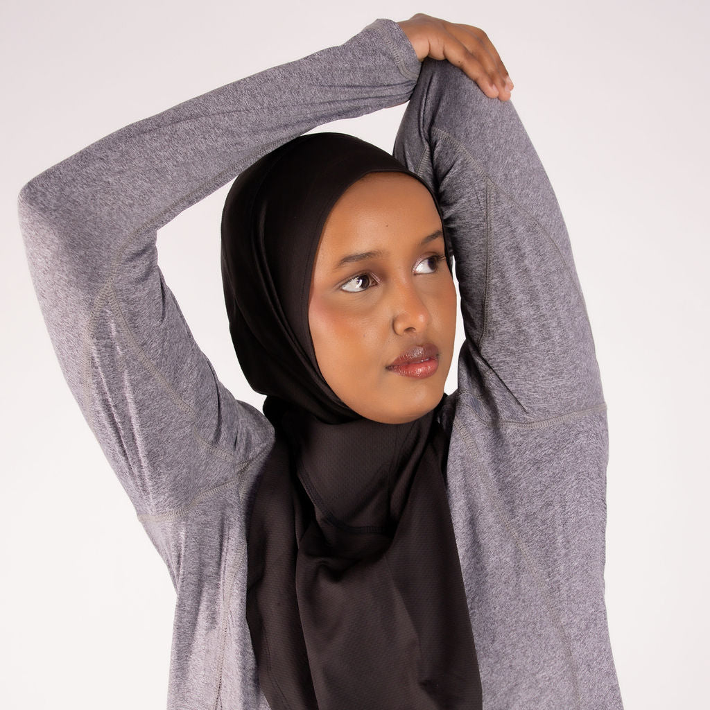 Modest Active Top Silver