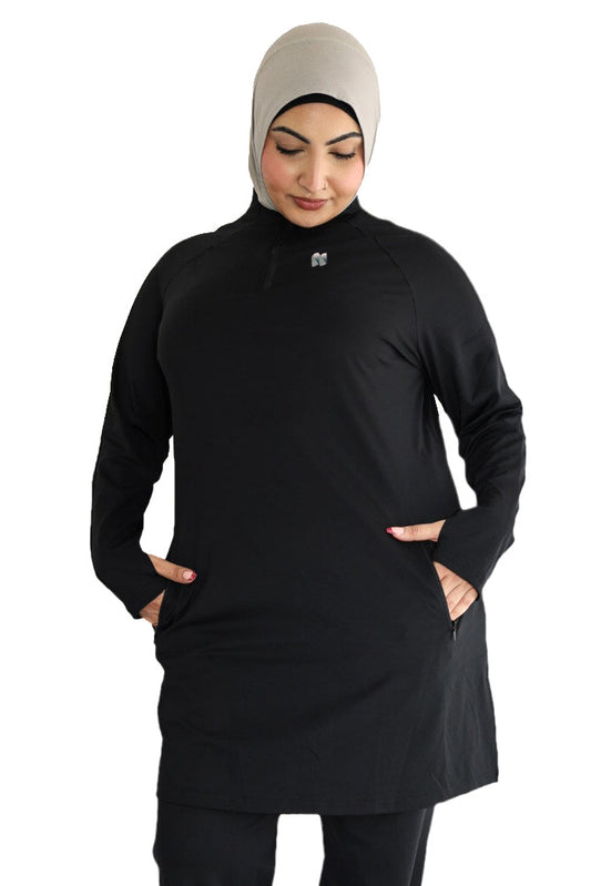 Modest Active Top - Black